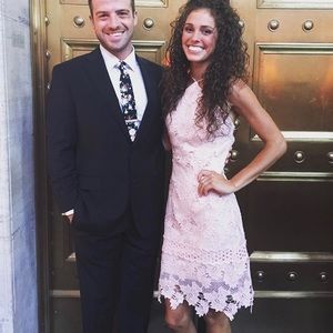 Blush Pink Lace Dress